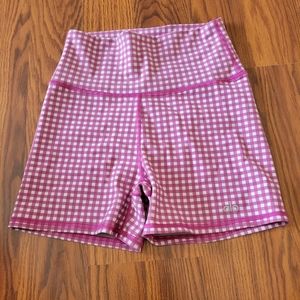 5" Airlift Gingham Biker Short